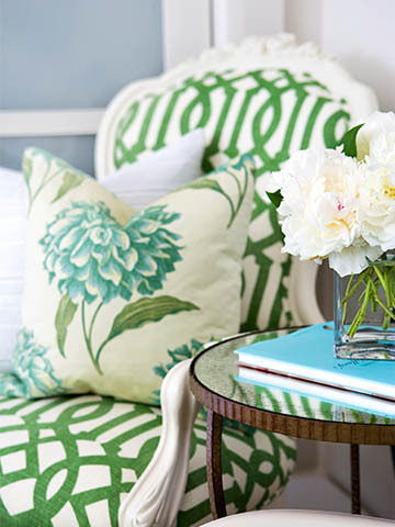 SchumacherImperialTrellisGreenChairFabric