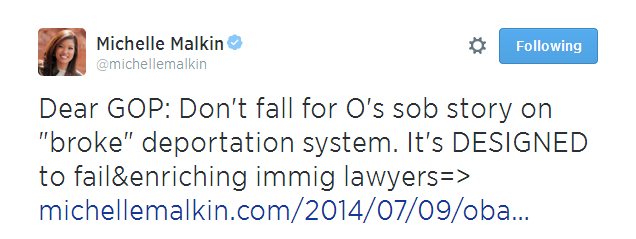 Michelle Malkin Tweet 071414 01