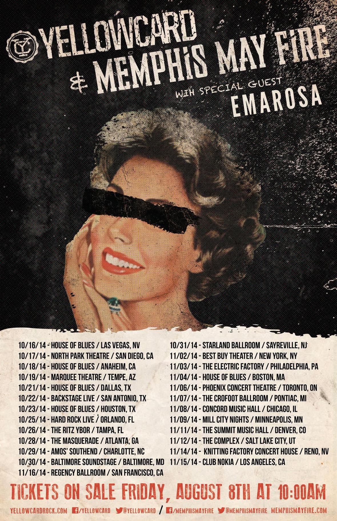 memphis yellowcard co headline tour