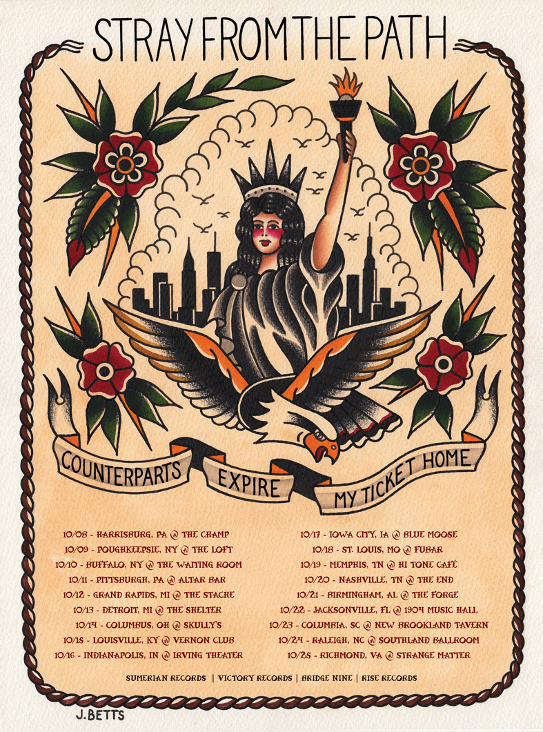 my ticket home stray from the path tour poster