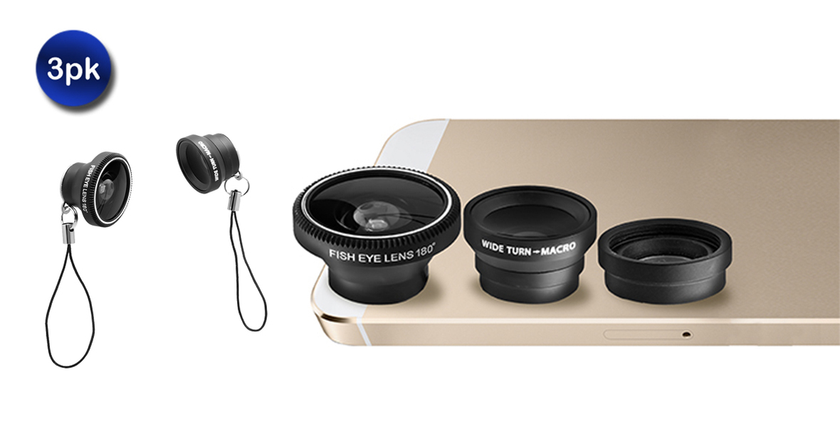 3Piece Camera Lens Kit for Apple iPhones Save up to 65 off Retail