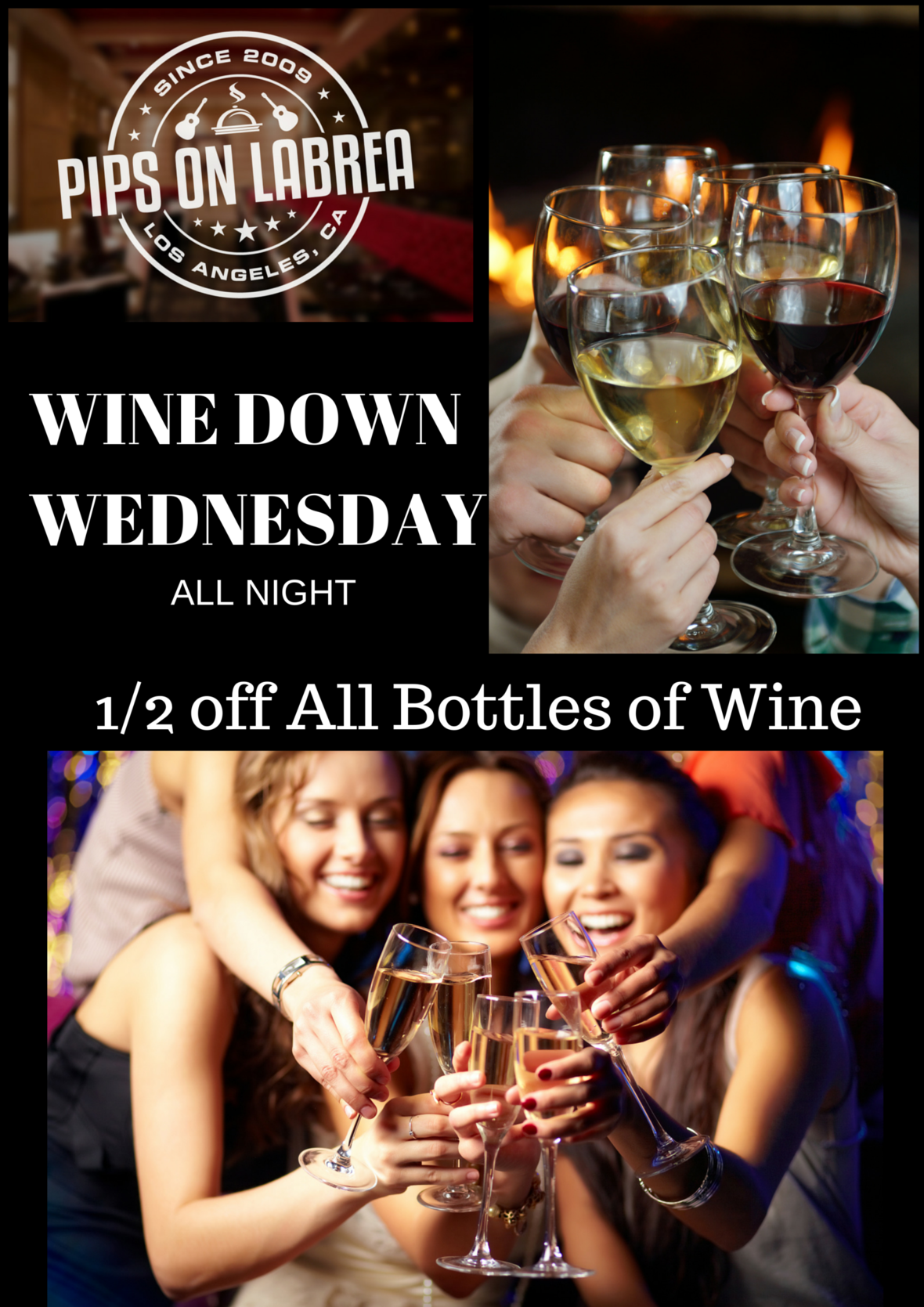 Wine Down Wednesday 1/2 All Bottles of wine Featuring Shea Welsh Jazz Trio