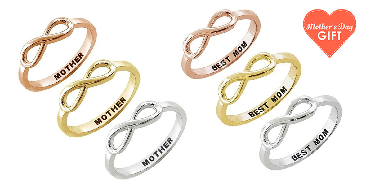 Sterling Silver Mother and Best Mom Infinity Rings Save up to 92 off