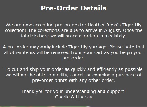 pre order