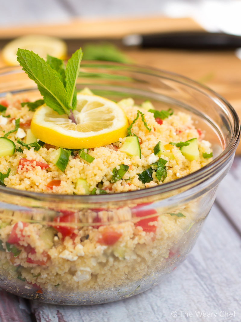 Lemon Mint Couscous Salad (and what I'm up to today)