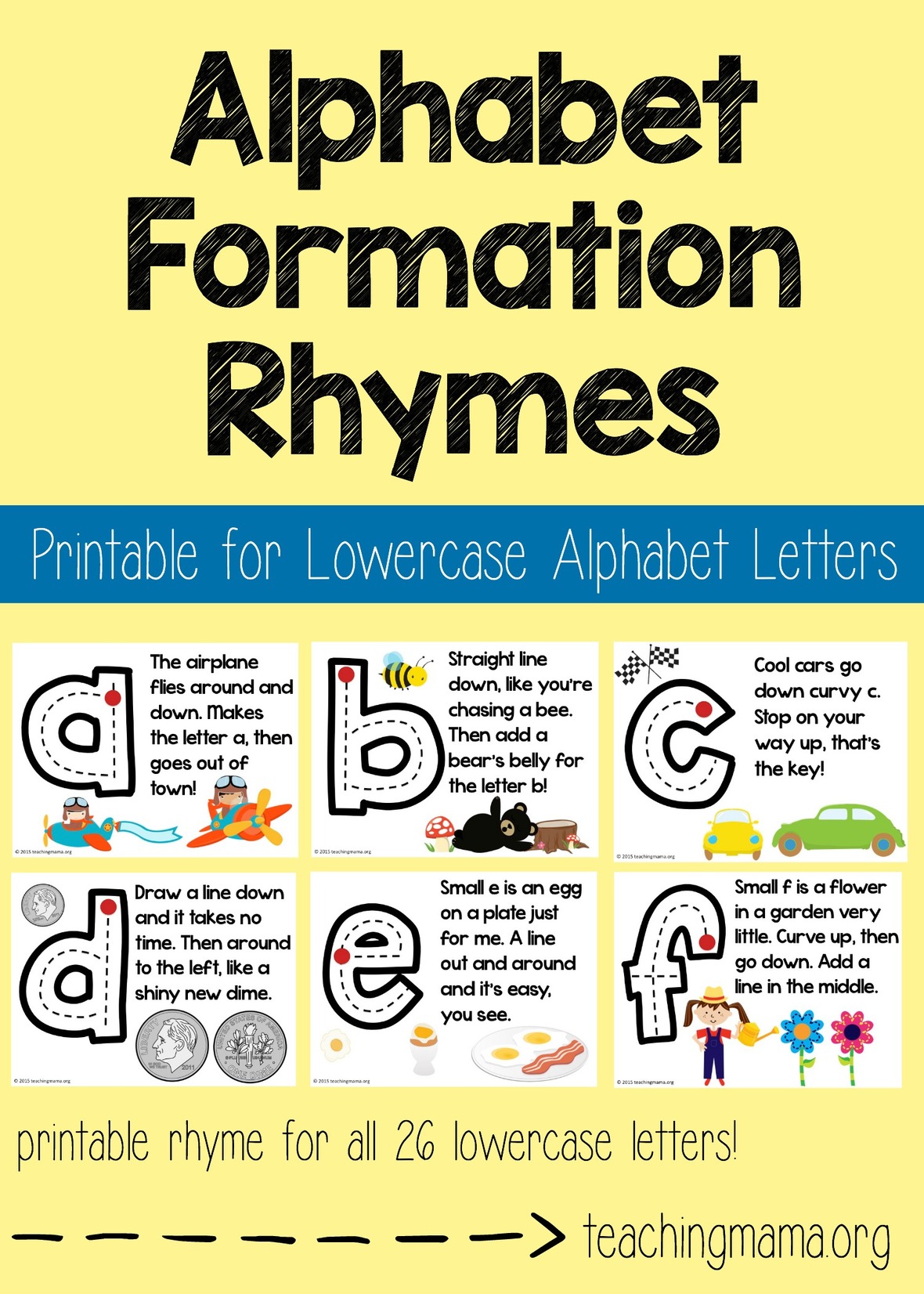 lowercase alphabet rhymes more