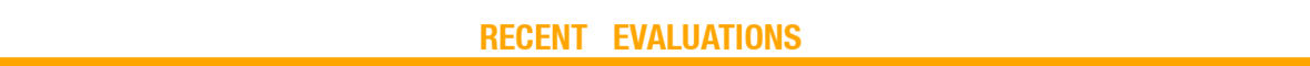 Recent Evaluaitons