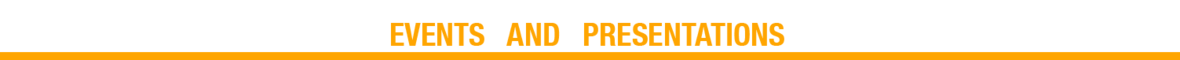 Events and Presentations