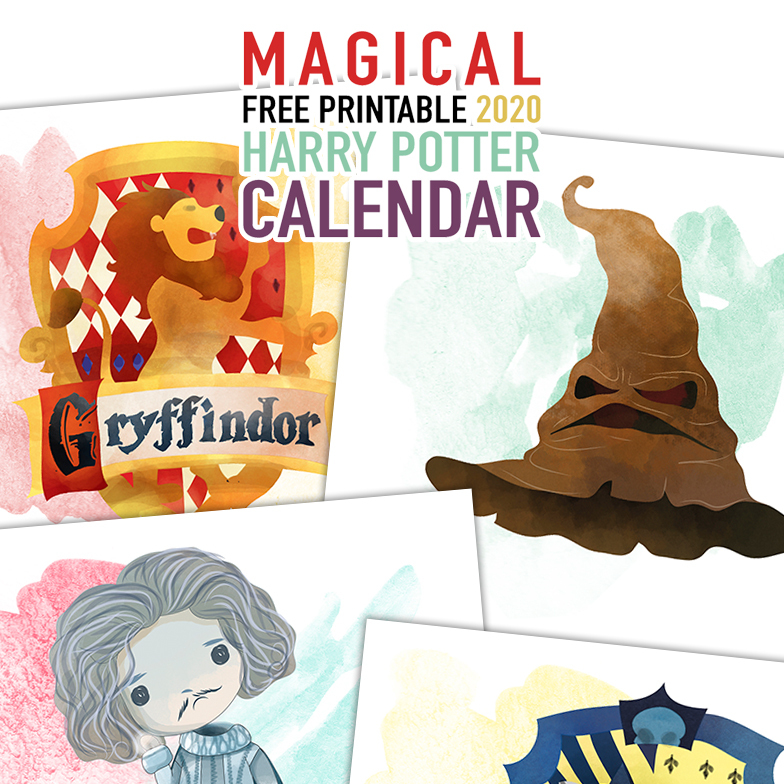 Magical Free Printable 2020 Harry Potter Calendar, A Morning Cup of Joe +  More!!!
