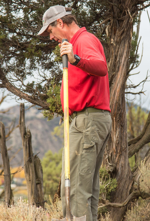 John Staight profile with shovel