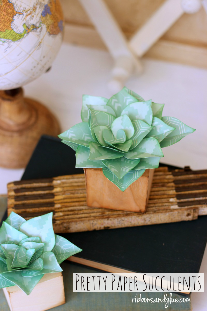 Faux Paper Succulents