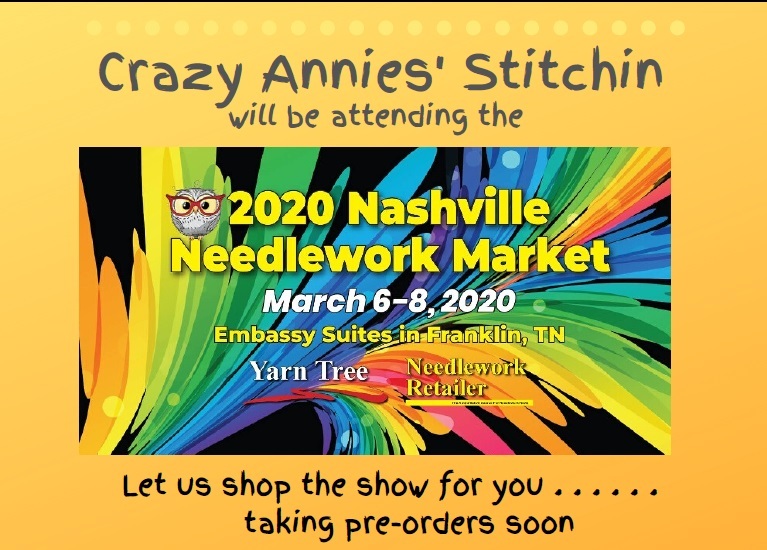 2820 SHOP THE NASHVILLE NEEDLEWORK MARKET WITH US at Crazy Annie's