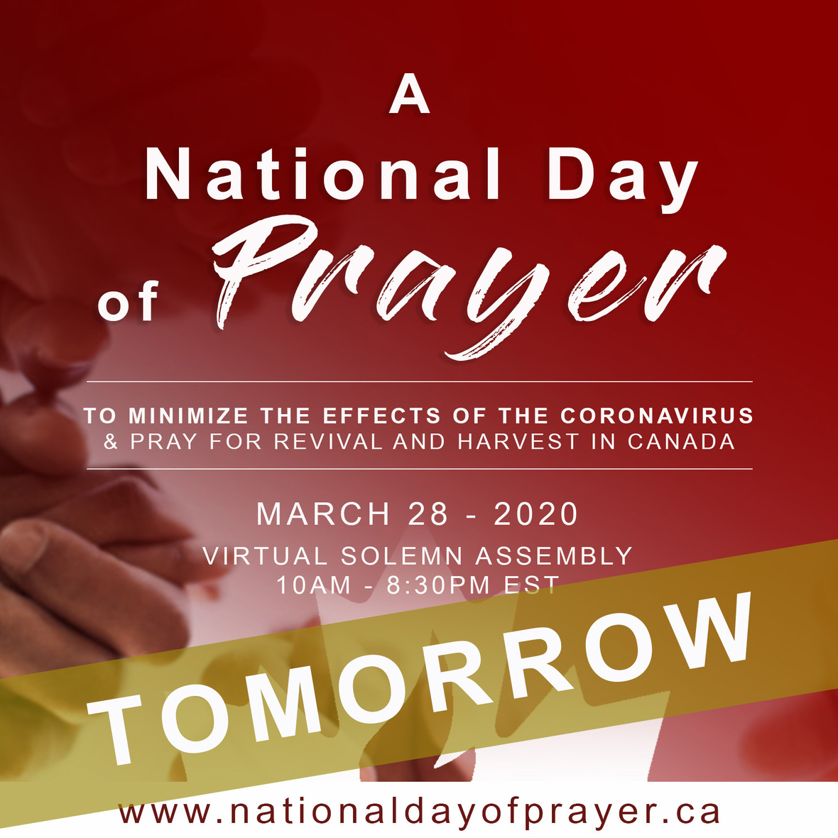 A National Day of Prayer Online Solemn Assembly TOMORROW You Can