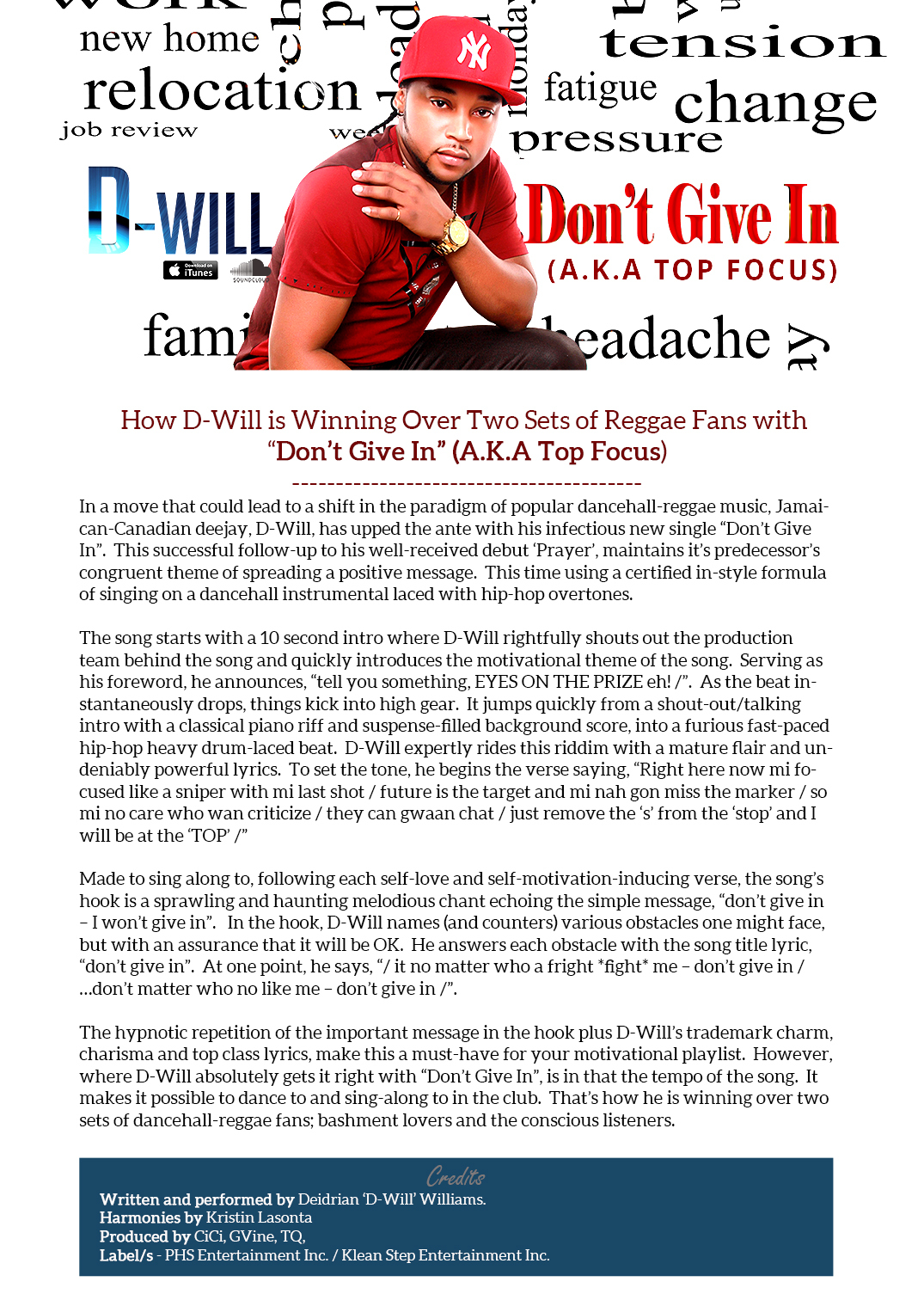 REV4-DWill-Dont Give In-Press Release
