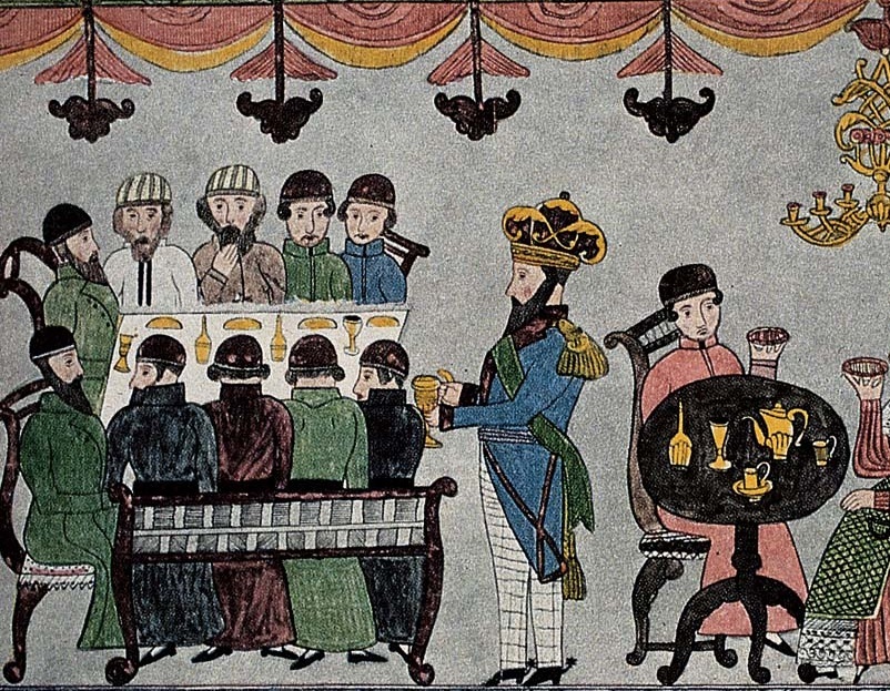 Yosef and his brothers - Illustration by Moshe Mizrachi - Jerusalem 1902