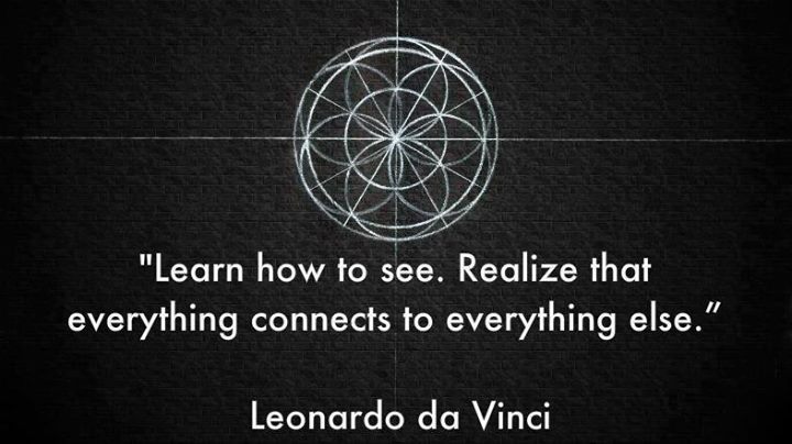 Learn how to see. Realaize that everything connects to everything else. -Leonadro da Vinci