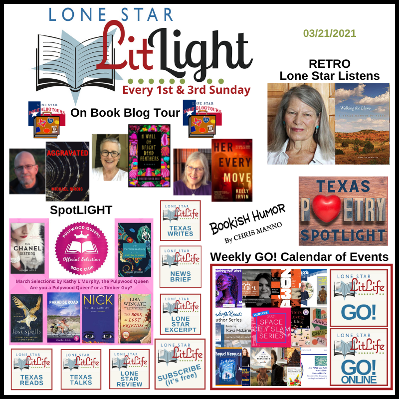 TX Book News Lone Star Lit LIGHT, retro Armitage, Pulpwood Queens