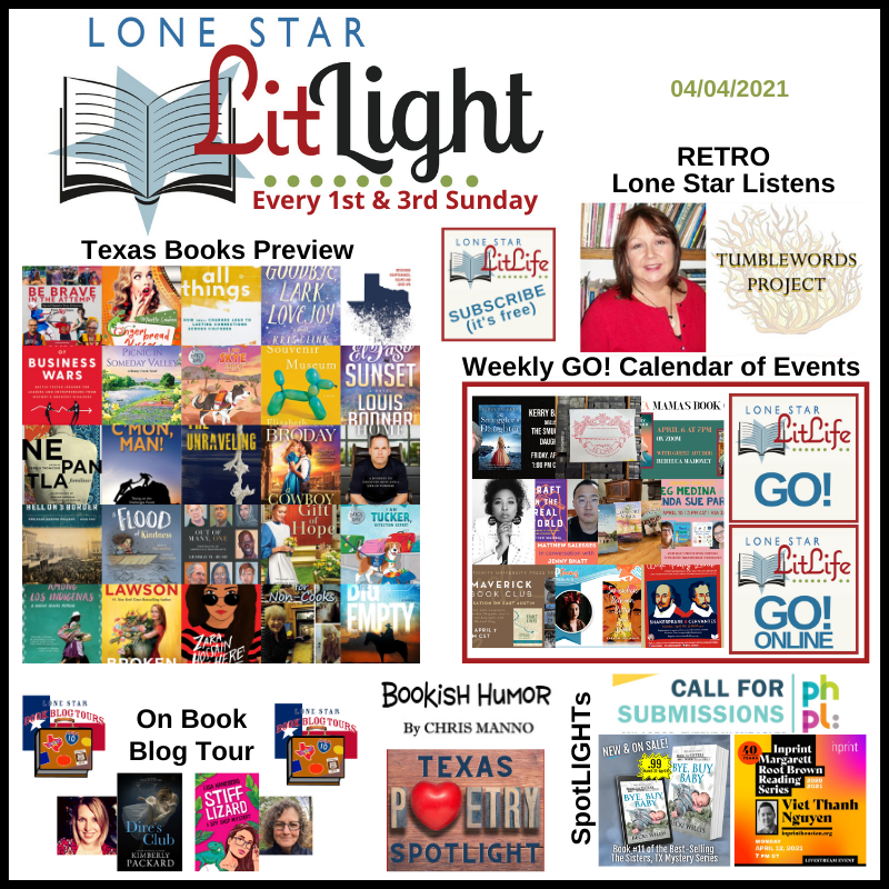 TX Book News Lone Star Lit LIGHT, Texas Books Preview, retro Snyder