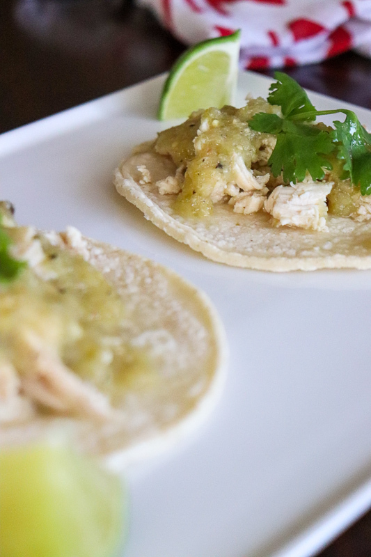 Salsa Verde Chicken Tacos