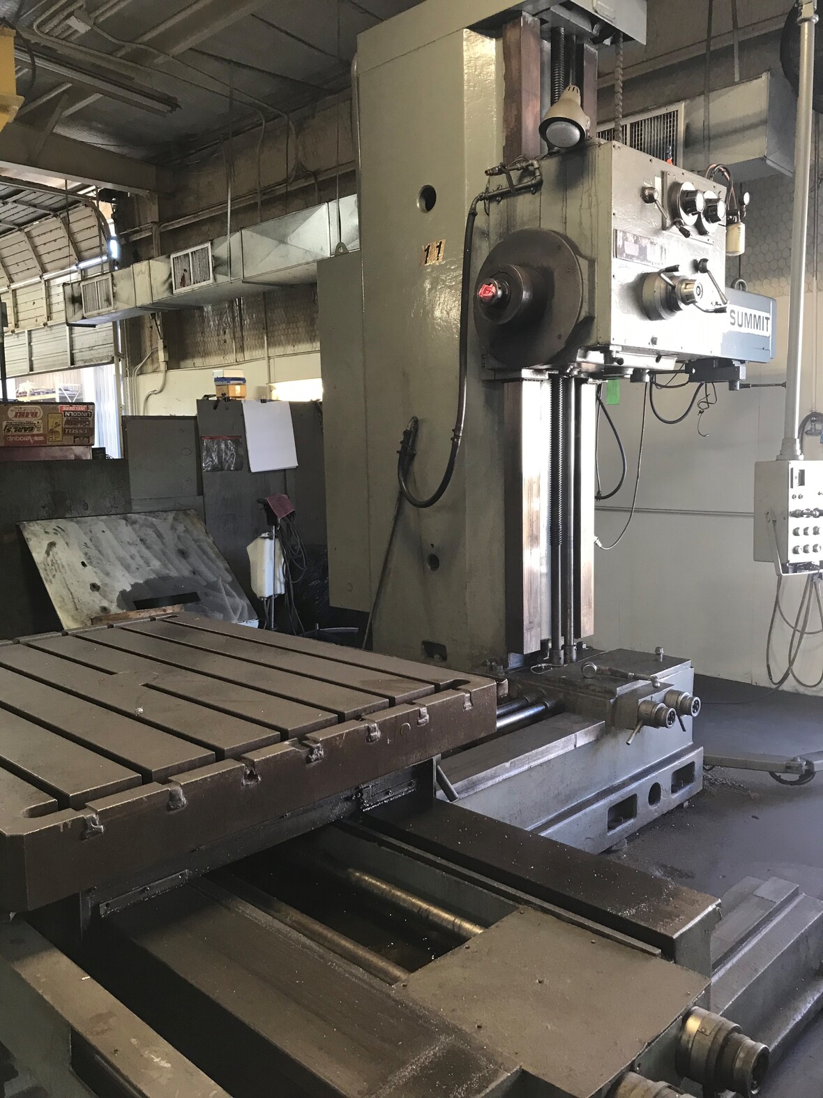 4" Summit Table type Horizontal Boring Mill