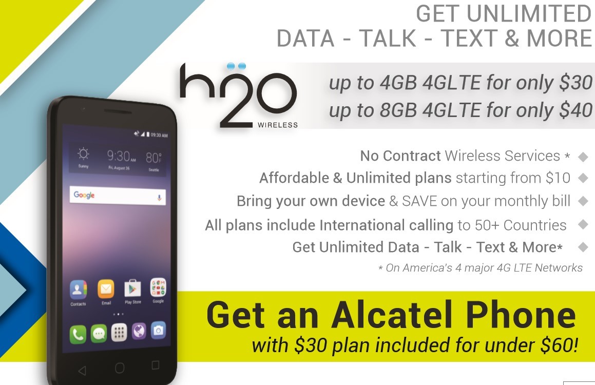 H2o wireless sales
