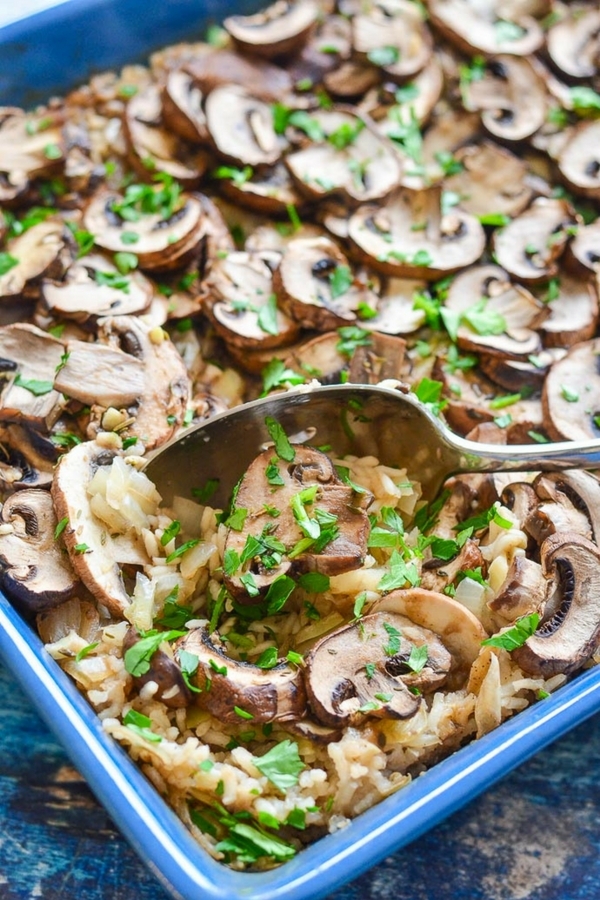 *NEW RECIPE* Easy Oven Baked Garlic Mushroom Rice