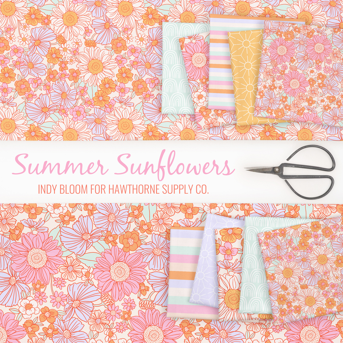 Summer Sunflowers fabric by Indy Bloom for Hawthorne Supply Co