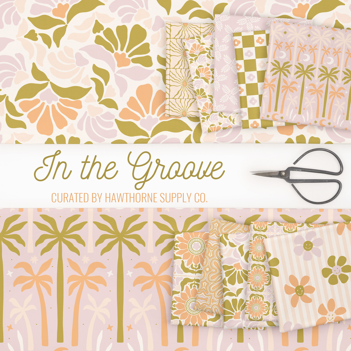 In the Groove fabric curated by Hawthorne Supply Co.
