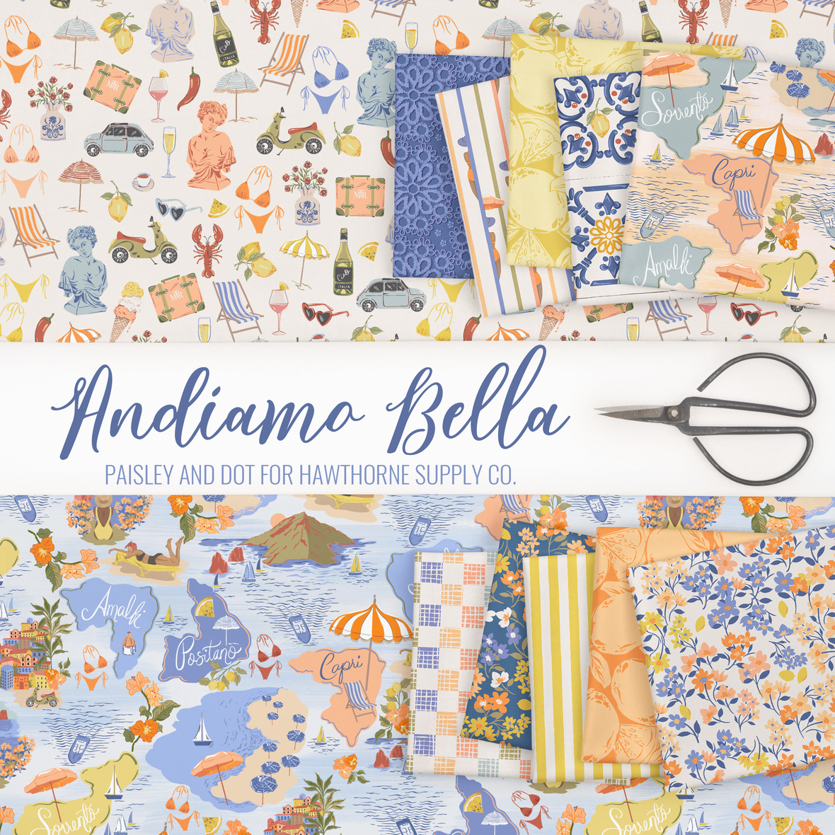 Andiamo Bella fabric by Paisley and Dot for Hawthorne Supply Co.