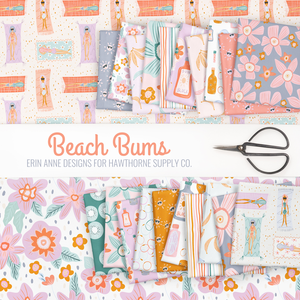 Beach Bums fabric by Erin Anne Designs for Hawthorne Supply Co