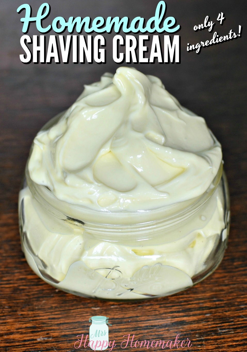 Homemade Shaving Cream (4 Ingredients!)