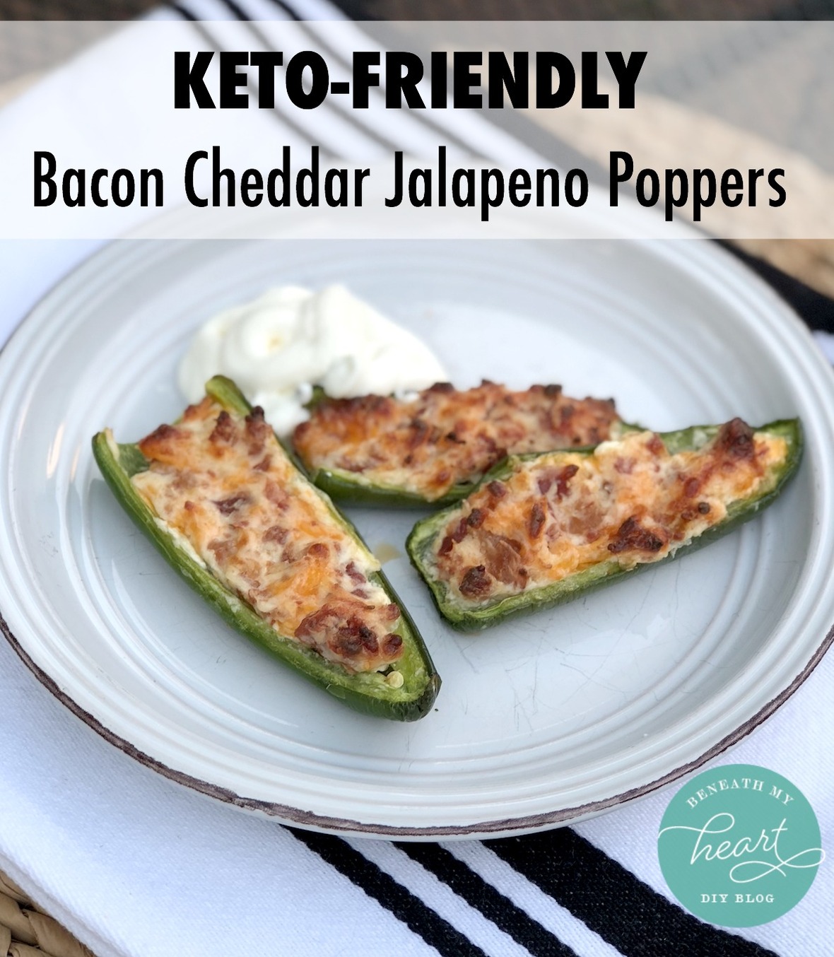 KETO FRIENDLY Bacon Cheddar Jalapeño Poppers