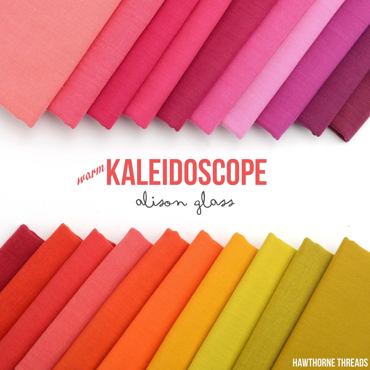 Kaleidoscope Warm Fabric Poster Alison Glass at Hawthorne Threads