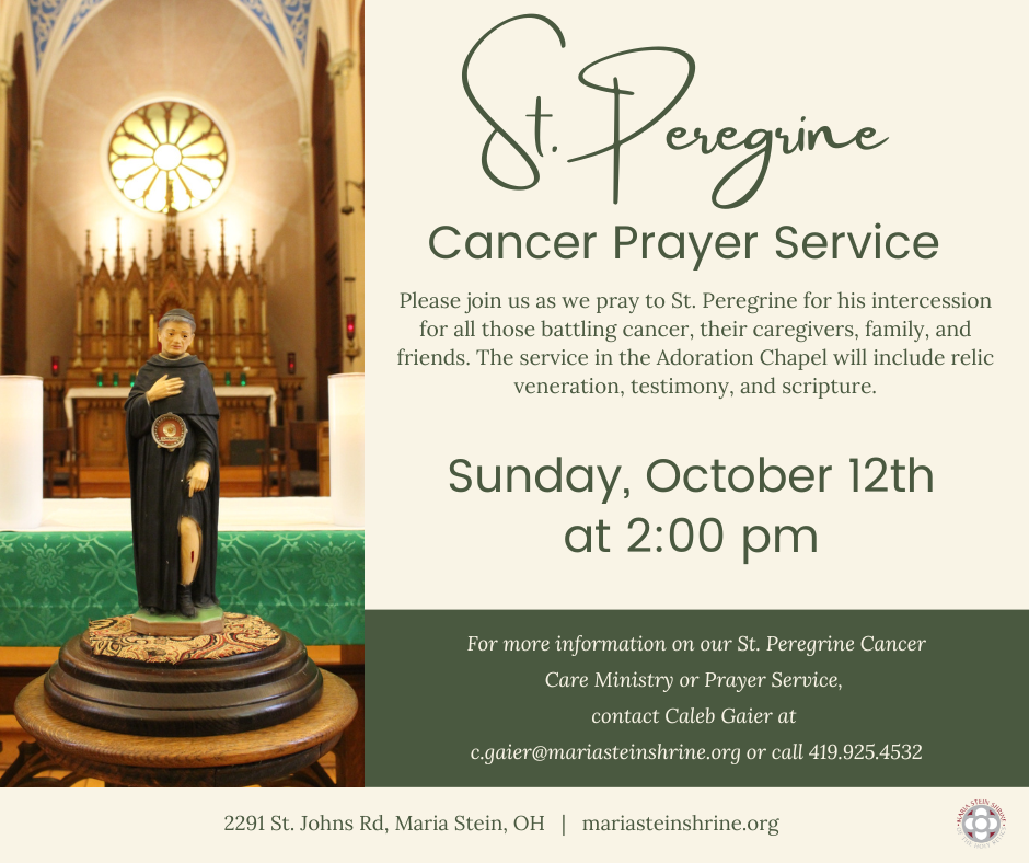 St Peregrine Prayer Service 2024 Facebook Post 1 