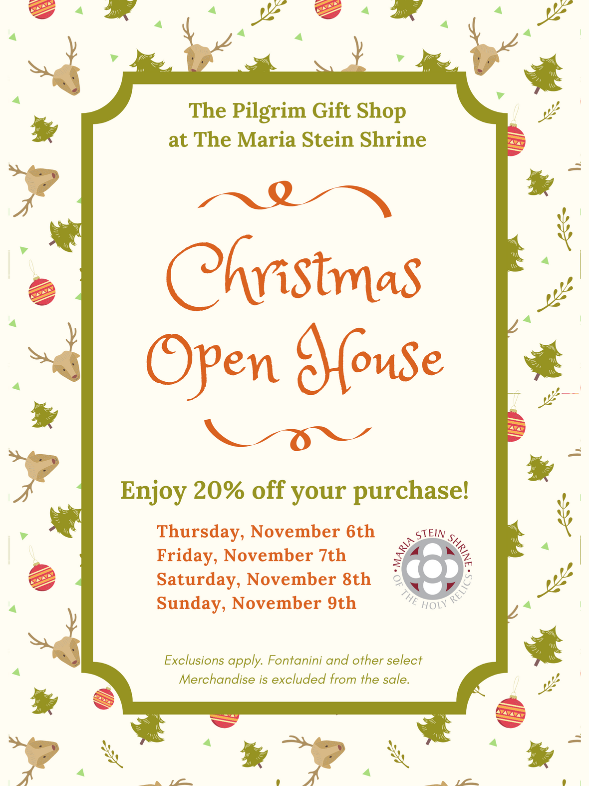 2025 Christmas Open House Poster US 