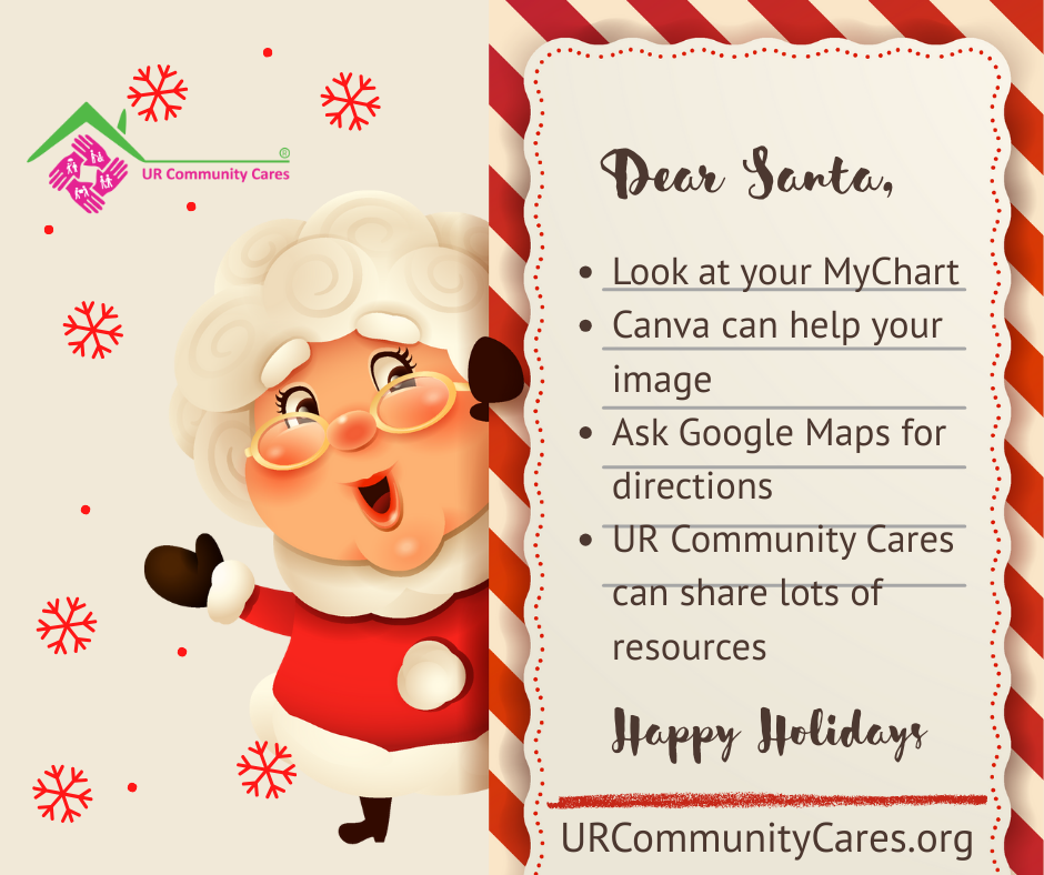 Beige Red Mrs Claus Merry Christmas Dear Santa Facebook Post