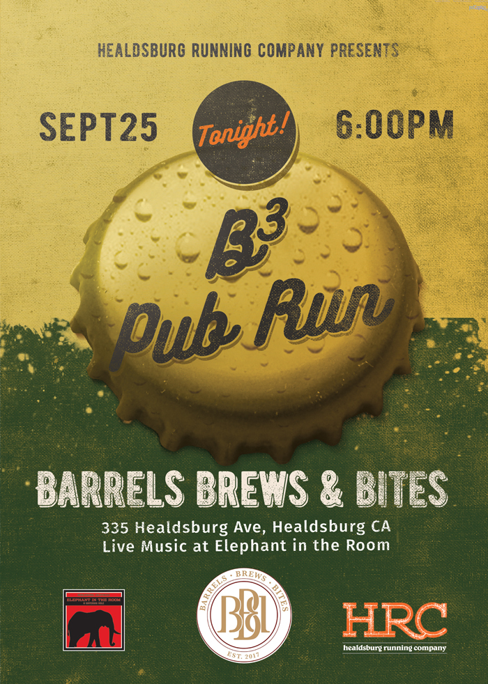 Barrels, Brews & Bites Pub Run with Live Music...