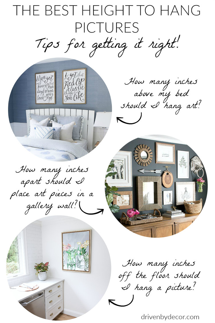 Simple Tips For Hanging Your Pictures at the Right Height (Not Too High!)