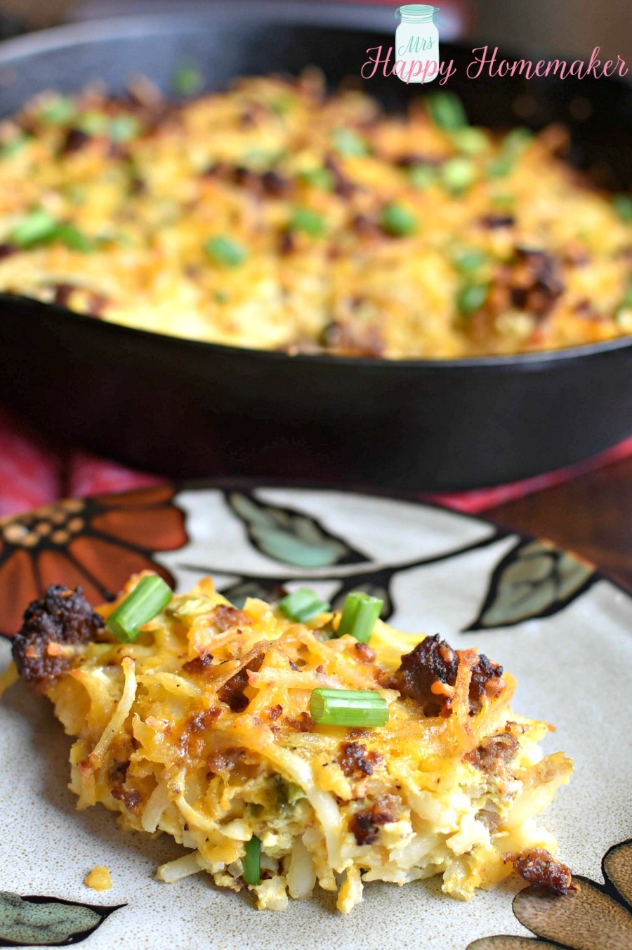 Simple Sausage Hash Brown Breakfast Casserole
