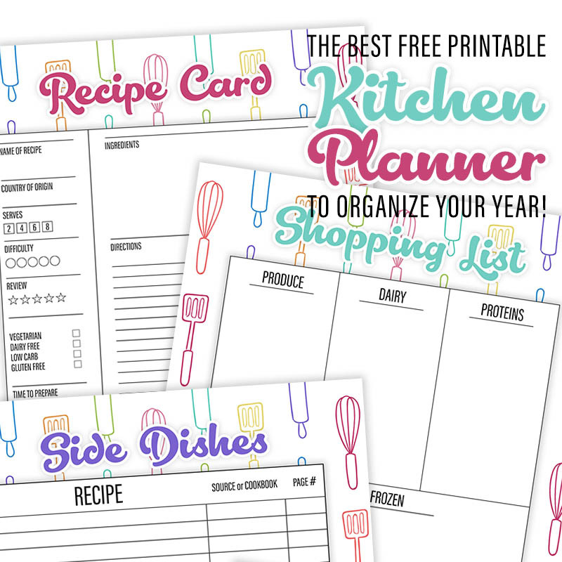 The Best Free Printable Kitchen Planner To Organize Your Year!!!!