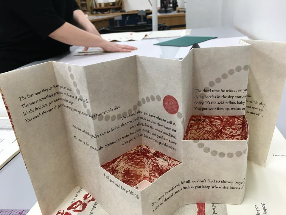 Sonia at work on Red Thread