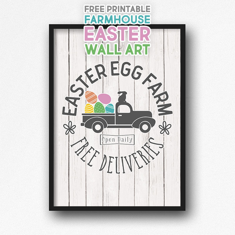 Free Printable Farmhouse Easter Wall Art