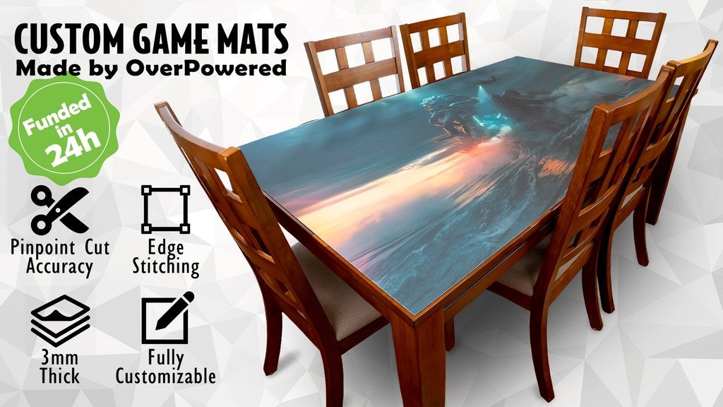 Overpowered Custom Gamemats on Kickstarter