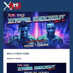 XKO 41 FIGHT CARD
