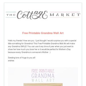 Free of charge Printable Grandma Wall Artwork image regarding All About Grandma Printable titled Totally free Printable Grandma Wall Artwork